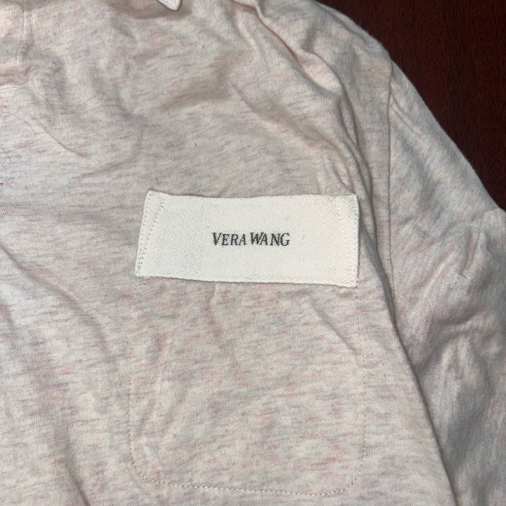 Vera Wang Blush Pink Pajama Set with White Trim - Picture 3 of 4